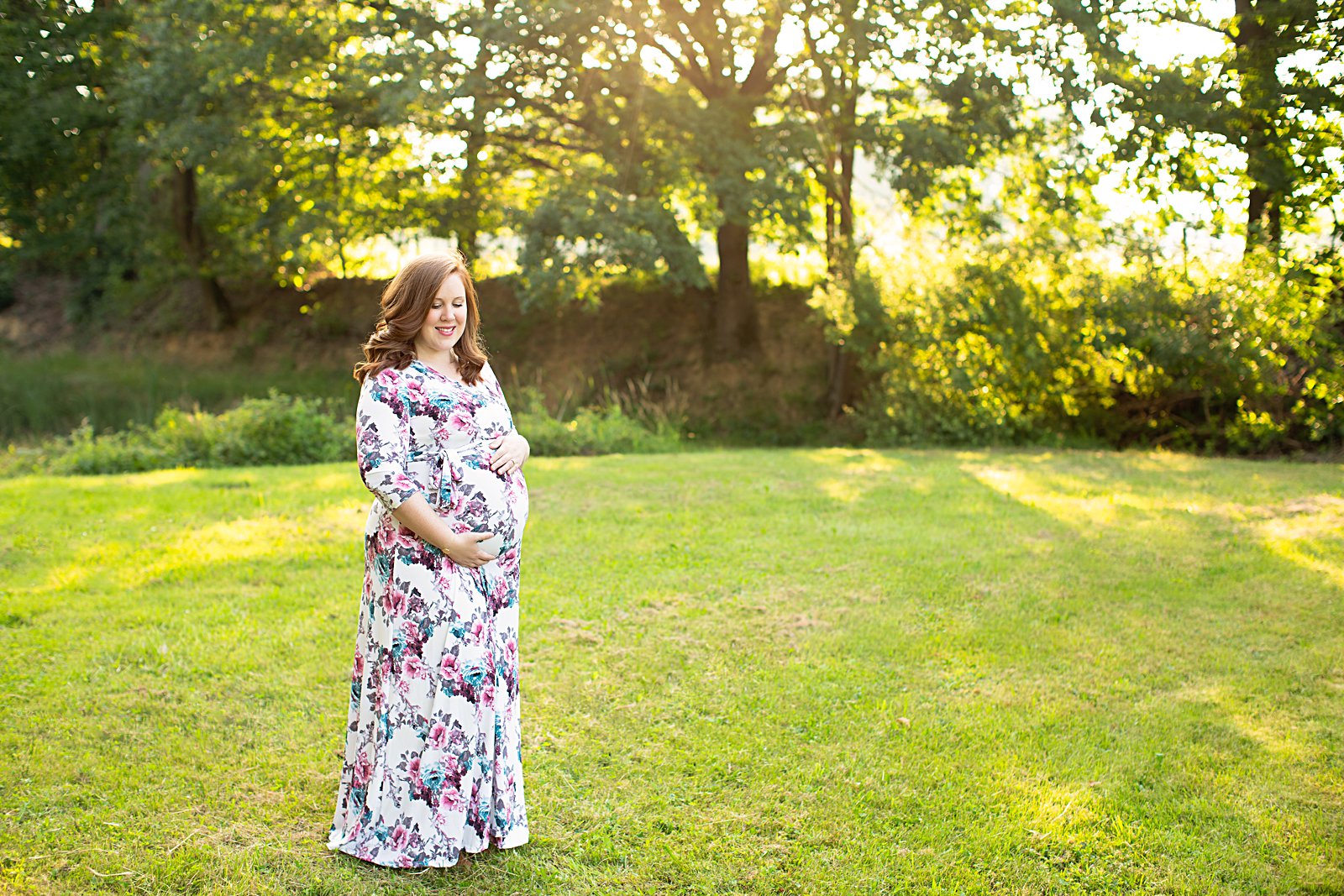 Floral Maternity Gown