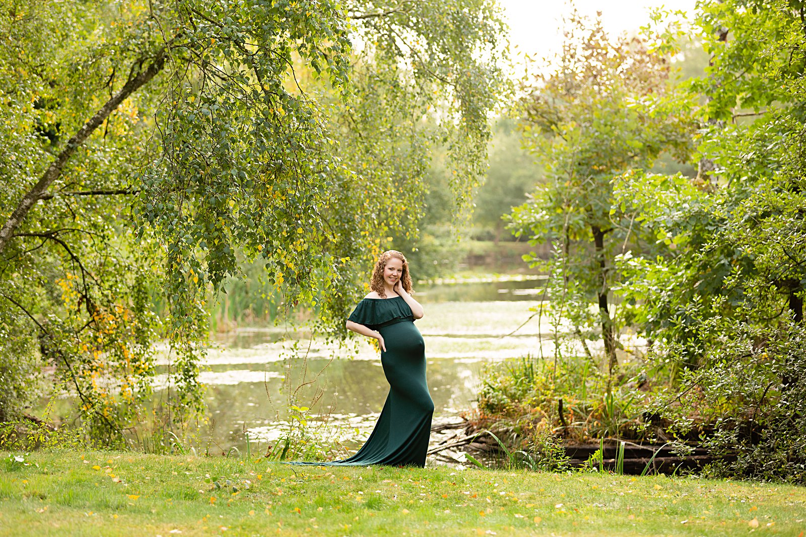 Green Maternity Gown